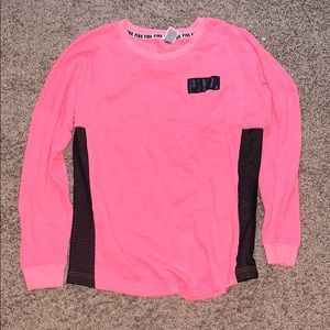 Women’s PINK hot pink thick long sleeve t shirt